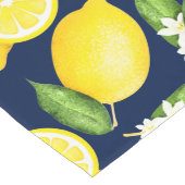 Chemin De Table Long Citrus Botanique Citron bleu marine (Coin)