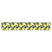 Chemin De Table Long Citrus Botanique Citron bleu marine (Horizontal)