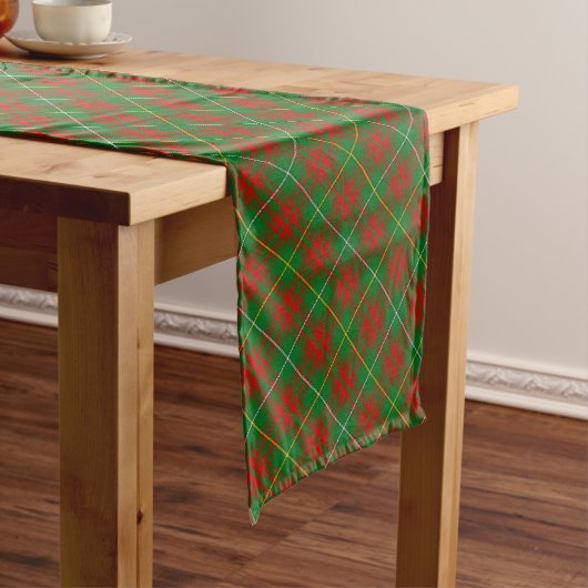 Chemin De Table Long Clan Bruce Hunting Tartan (In Situ)