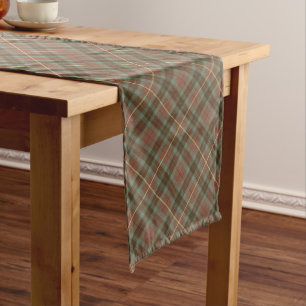 Chemin De Table Long Clan Fraser Chasse Patiné Tartan Table Runner
