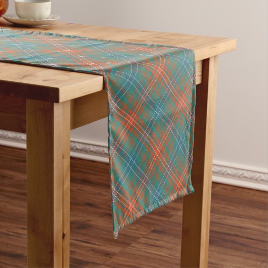 Chemin De Table Long Clan Wilson Ancienne Tartan (In Situ)
