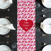 Chemin De Table Long Classic Red Hearts Table Runner Love Gift