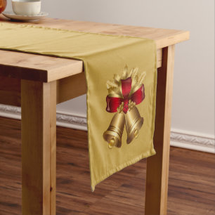 Chemin De Table Long Cloches Runner-Gold de table de vacances