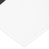 Chemin De Table Long Cœur blanc en noir (Coin)