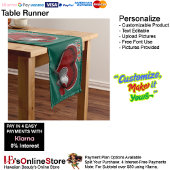 Chemin De Table Long Coeur Magic Green Table Runner Linge de maison