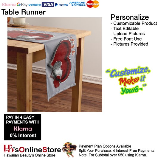 Chemin De Table Long Coeur Magique Gris Coureur Table Ménage Lin