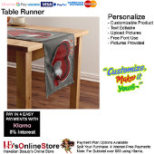 Chemin De Table Long Coeur magique Table à charbon Runner Linge ménager