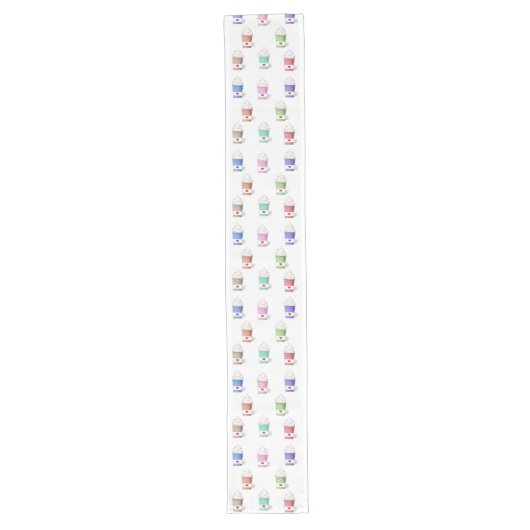 Chemin De Table Long Coffee Cups (Devant)