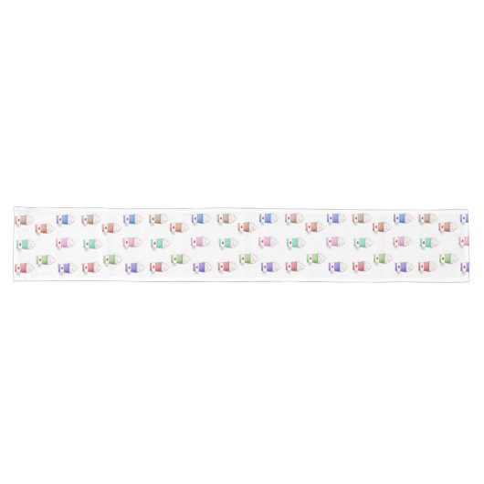 Chemin De Table Long Coffee Cups (Horizontal)