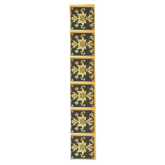 Chemin De Table Long Collection florale tendance de luxe (Devant)