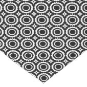 Chemin De Table Long Conception de cercles en zigzag noir et blanc mign (Coin)