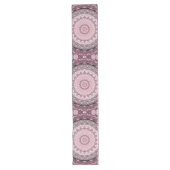 Chemin De Table Long Conception de motif mandala rose et bordeaux (Devant)