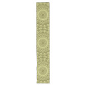 Chemin De Table Long Conception de motif mandala vert olive (Devant)