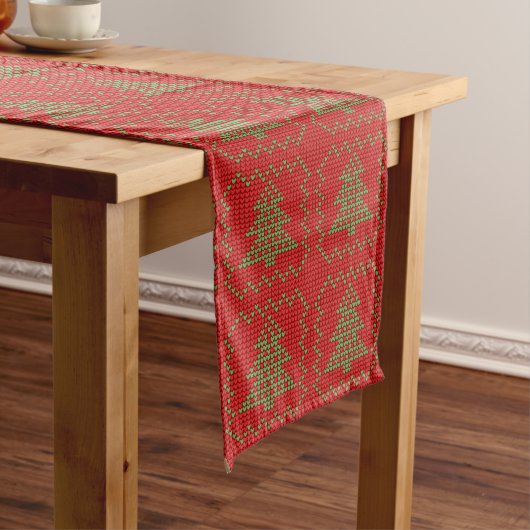 Chemin De Table Long Cosy sapin de Noël affreux pull à damiers motif (In Situ)