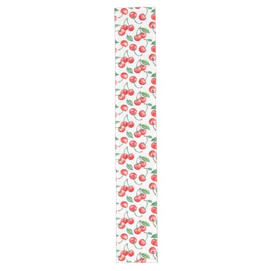 Chemin De Table Long Couleur d'eau Cherry Long Table Runner (Devant)