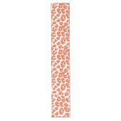 Chemin De Table Long Couleur orange et Empreinte de léopard blanc (Devant)