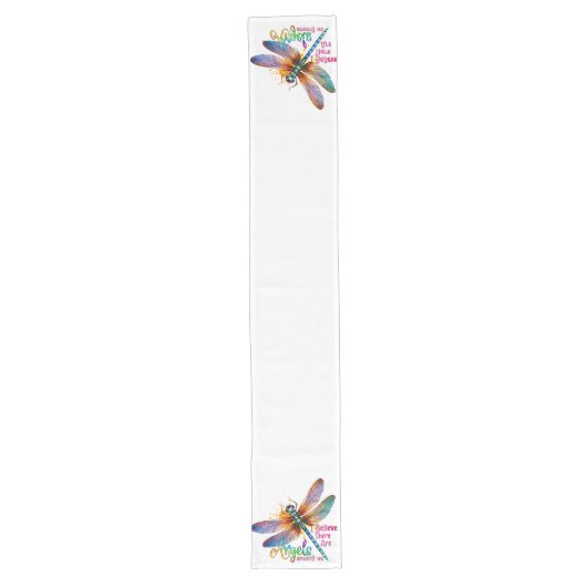 CHEMIN DE TABLE LONG COULEUR PASTEL JOLIMENT DRAGONFLY AVEC DIRE (Devant)