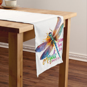 CHEMIN DE TABLE LONG COULEUR PASTEL JOLIMENT DRAGONFLY AVEC DIRE