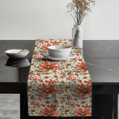 Chemin De Table Long Coureur chic de table d'automne avec fleurs botani