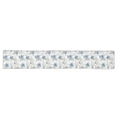 Chemin De Table Long Coureur de table à fleurs bleues (Horizontal)