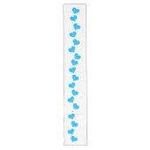 Chemin De Table Long Coureur de table Blue Hearts (Devant)