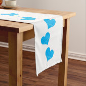 Chemin De Table Long Coureur de table Blue Hearts (In Situ)