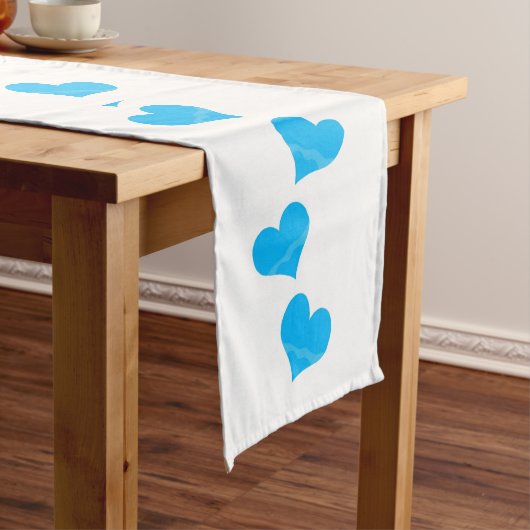 Chemin De Table Long Coureur de table Blue Hearts (In Situ)