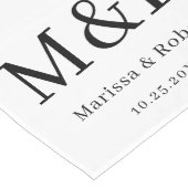 Chemin De Table Long Coureur de table de mariage à monogramme de couple (Coin)