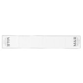 Chemin De Table Long Coureur de table de mariage à monogramme de couple (Horizontal)