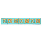 Chemin De Table Long Coureur de table Retro Turquoise et Orange Trellis (Horizontal)