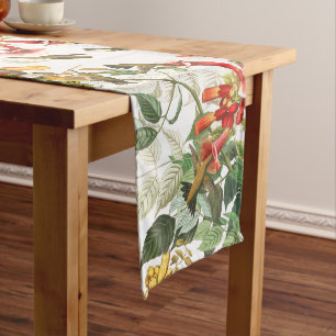 Chemin De Table Long Coureur de Tableau de fleurs d'oiseaux de colibri