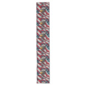Chemin De Table Long Coureur du quatre juillet Aigle et drapeau Accent (Devant)