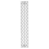 Chemin De Table Long Coureur gris moderne de Tableau de monogramme de (Devant)