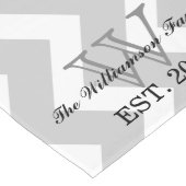 Chemin De Table Long Coureur gris moderne de Tableau de monogramme de (Coin)