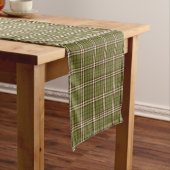 Chemin De Table Long Coureur longue table Tartan vert (In Situ)