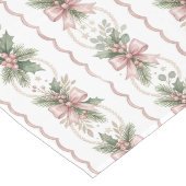 Chemin De Table Long Couronne de Noël Coquette Rose | Pinkmas (Coin)