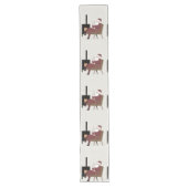 Chemin De Table Long Cozy Santa Fireplace Pattern Holiday Table Runner (Devant)