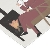 Chemin De Table Long Cozy Santa Fireplace Pattern Holiday Table Runner (Coin)