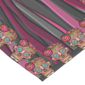 Chemin De Table Long Crâne de sucre en bois sculpté avec couronne fleur (Coin)