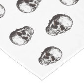 Chemin De Table Long Crâne noir et blanc Halloween (Coin)