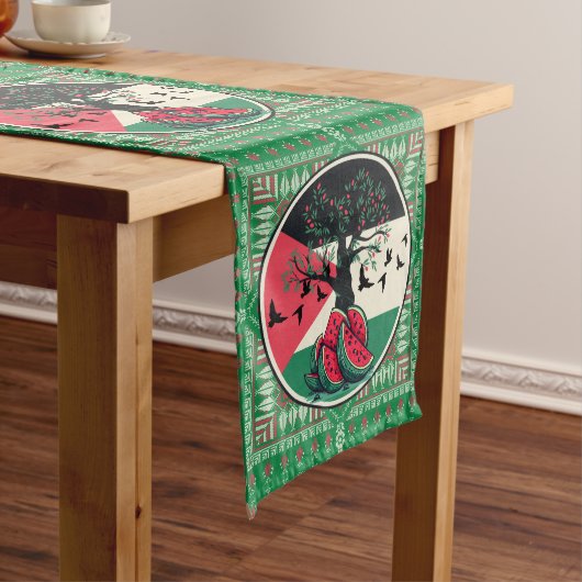 Chemin De Table Long culture palestienne pastèque palestine olivier (In Situ)