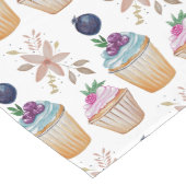 Chemin De Table Long CupCakes Fruits Et Happiness Aquarelle (Coin)
