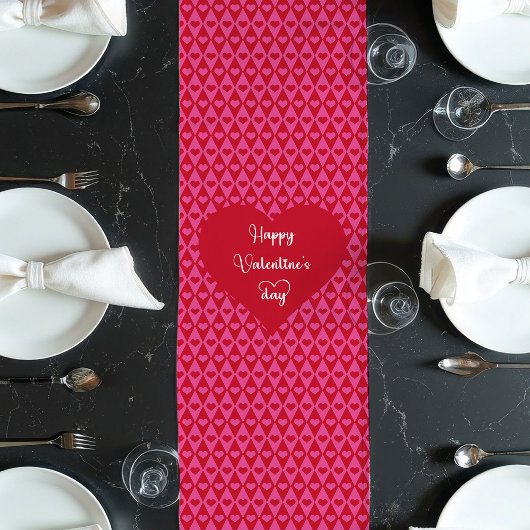 Chemin De Table Long Cute Love Hearts Table Runner Valentine Surprise