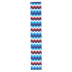 Chemin De Table Long Cute Rouge Blanc Bleu Chevrons Grande Table Runer