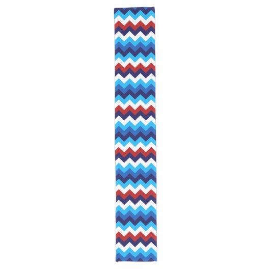 Chemin De Table Long Cute Rouge Blanc Bleu Chevrons Grande Table Runer (Devant)