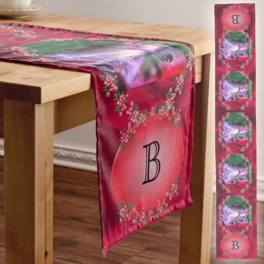 Chemin De Table Long Danseuse mexicaine et Rose 0175