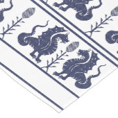 Chemin De Table Long Dark Blue Dragons Table Runner (Coin)
