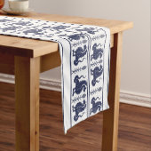 Chemin De Table Long Dark Blue Dragons Table Runner (In Situ)