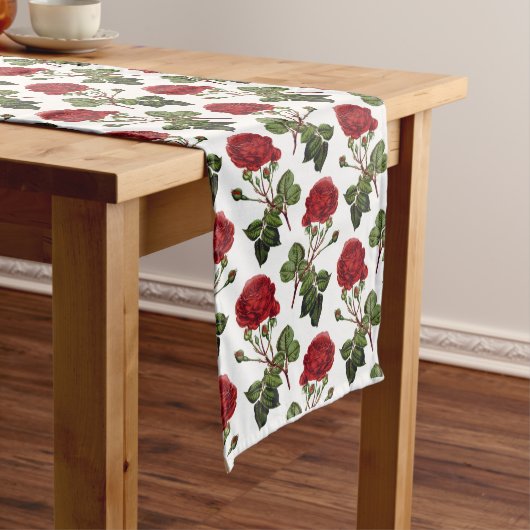 Chemin De Table Long De belles roses rouges (In Situ)