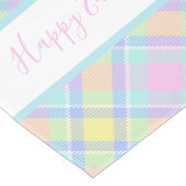 Chemin de table long de Pâques à carreaux pastel (Coin)